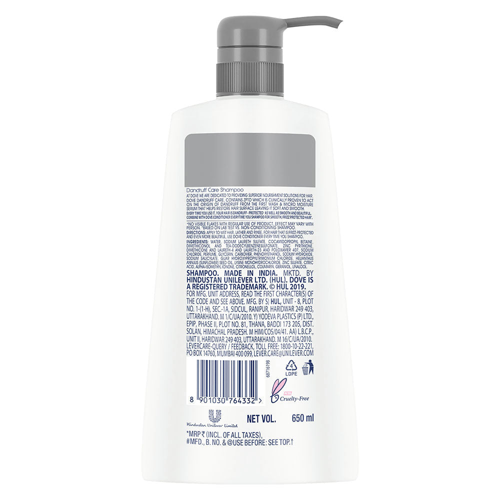 Dove Dandruff Clean & Fresh Shampoo 650ml & Conditioner 175ml (Combo Pack)