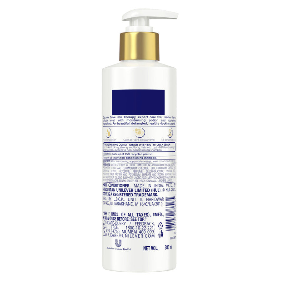 Dove Hair Therapy Breakage Repair Conditioner, No Parabens & Dyes, With Nutri-Lock Serum, 380ml