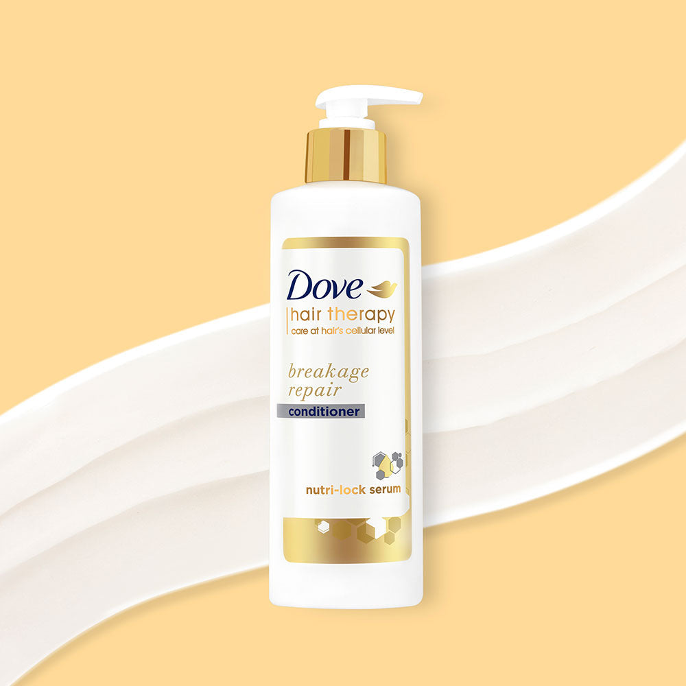 Dove Hair Therapy Breakage Repair Shampoo 380ml, Conditioner 380ml & Leave on Solution 100ml (Combo Pack)