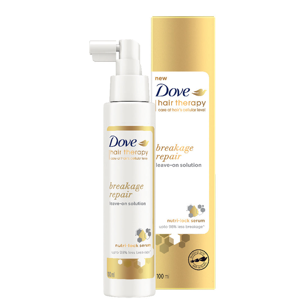 Dove Hair Therapy Breakage Repair Leave on Solution, No Parabens & Dyes, With Nutri-Lock Serum for Hair & Scalp, 100ml