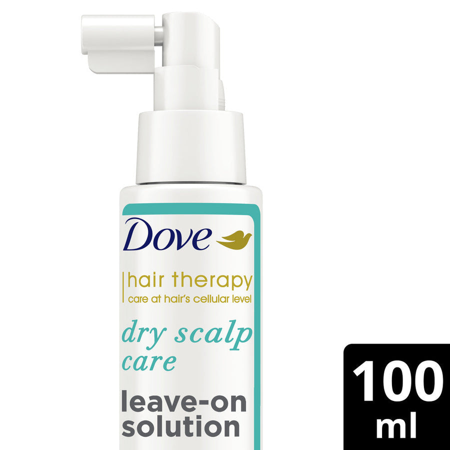 Dove Hair Therapy Dry Scalp Care Moisturizing Leave-on Solution, Sulphate Free, No Parabens & Dyes, With Niacinamide, 100ml