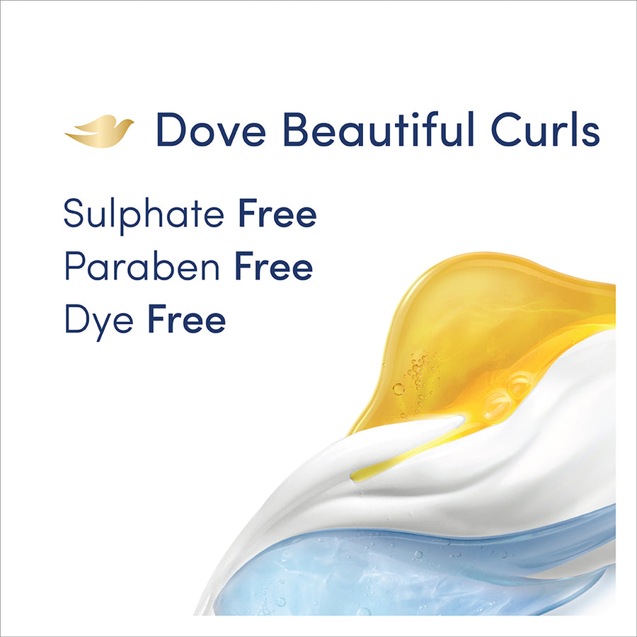 Dove Beautiful Curls Sulphate Free Shampoo 380ml, For Curly Hair