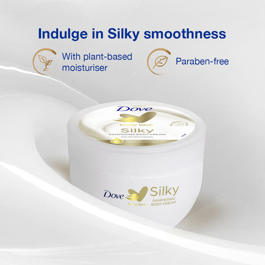 Body Love Silky Pampering Body Cream Silky Soft Skin Paraben Free 300g
