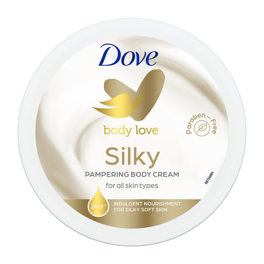 Body Love Silky Pampering Body Cream 300g & Body Love Cooling Gel Crème 48hrs Hydration 145g (Combo Pack)
