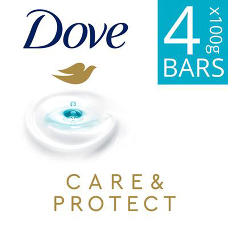 Dove Care & Protect Moisturising Cream Beauty Bathing Bar, 100g (Buy 3 & Get 1 Free)