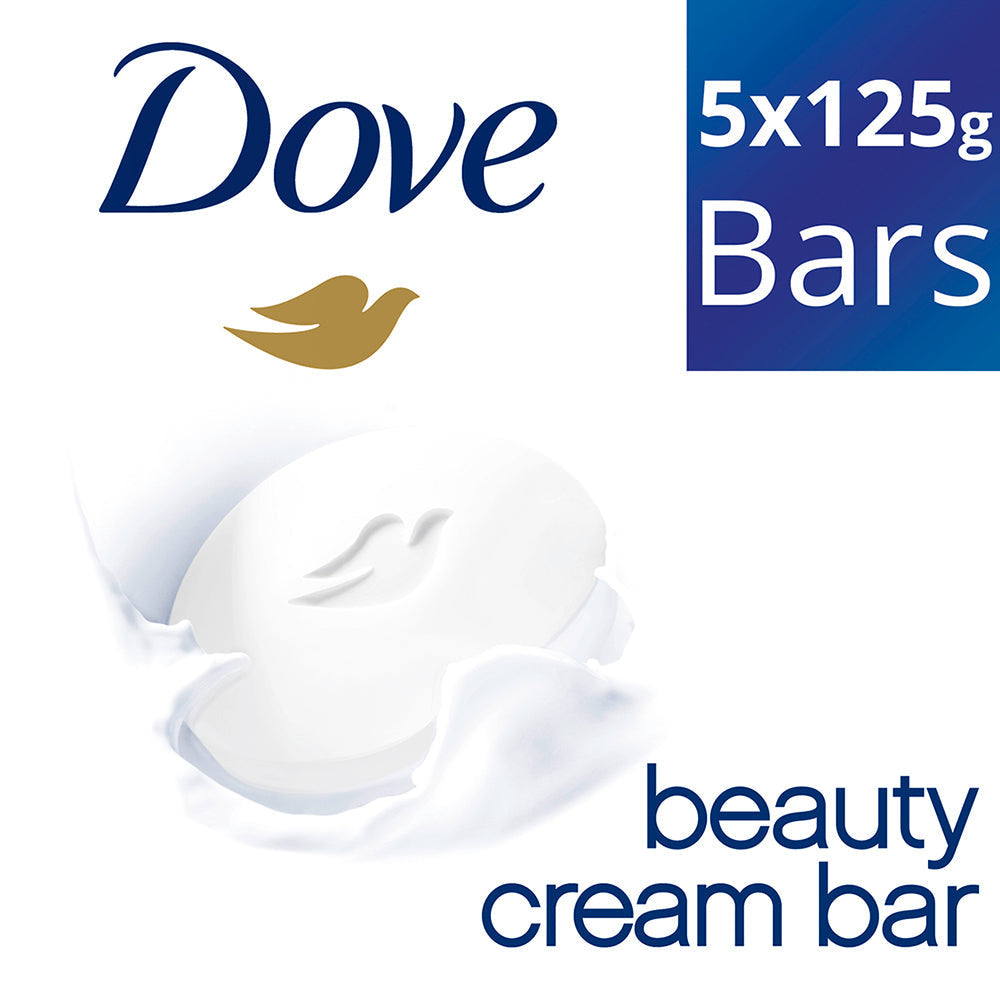 Dove Cream Beauty Bar - Soft, Smooth, Moisturised Skin, 125g (Buy 4 Get 1 Free)