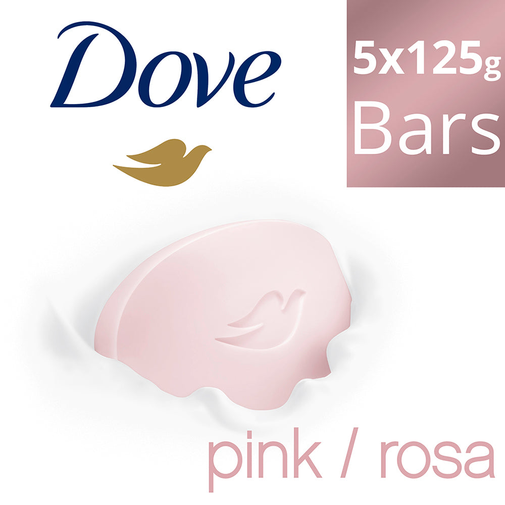 Dove Pink Rosa Beauty Bar, 125g (Buy 4 Get 1 Free)