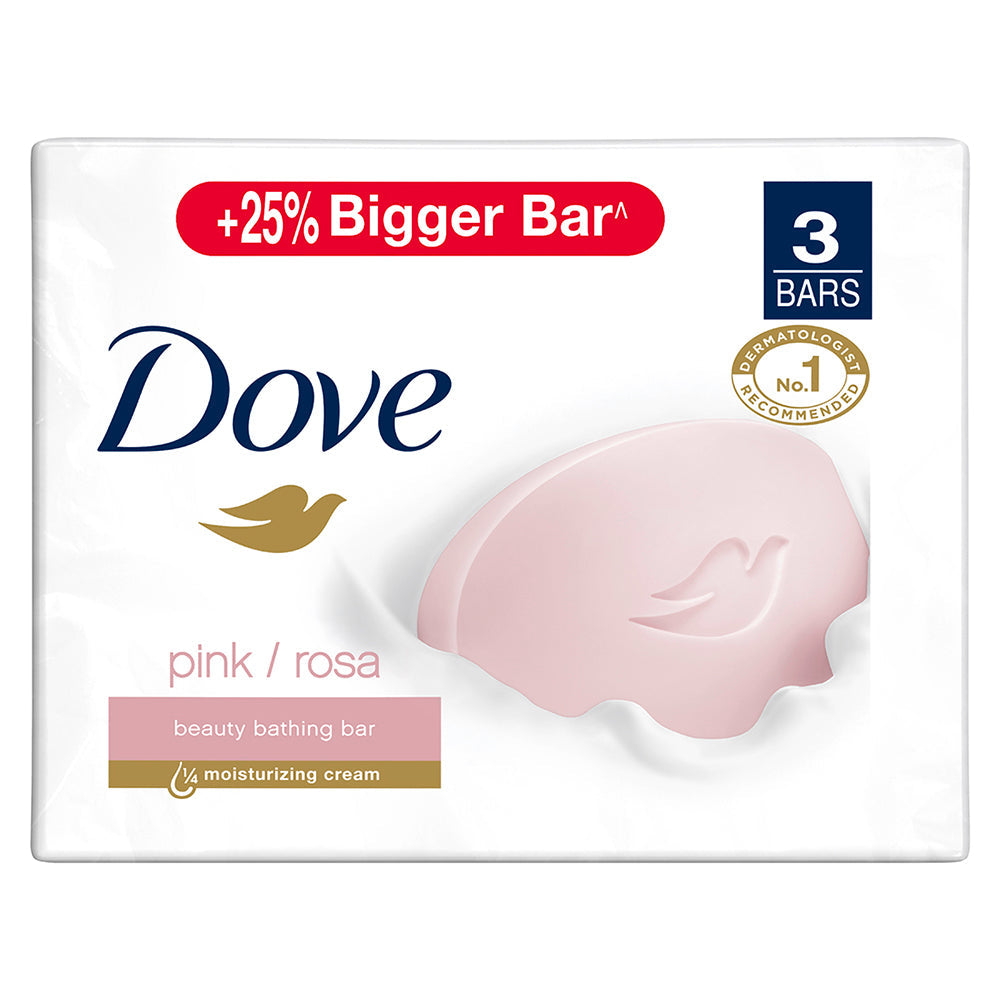 Dove Pink Rosa Beauty Bar, 3x125g