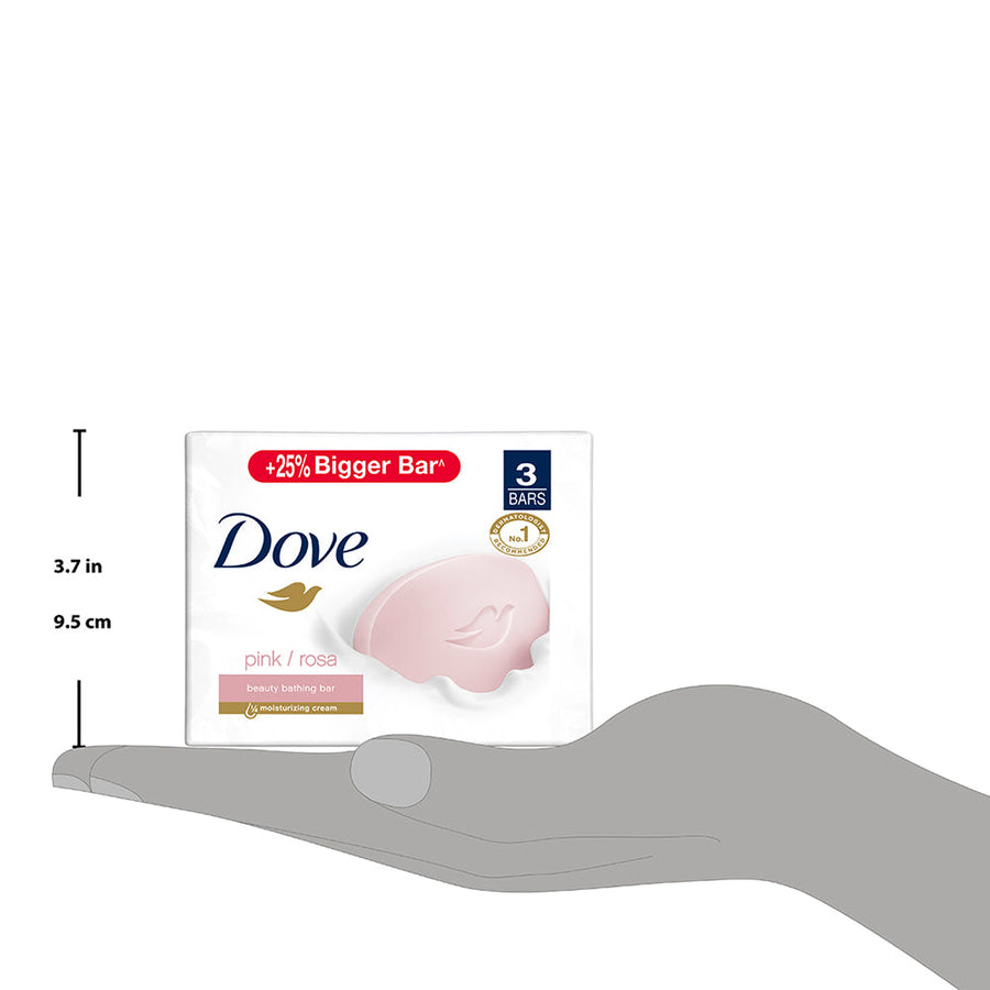 Dove Pink Rosa Beauty Bar, 3x125g