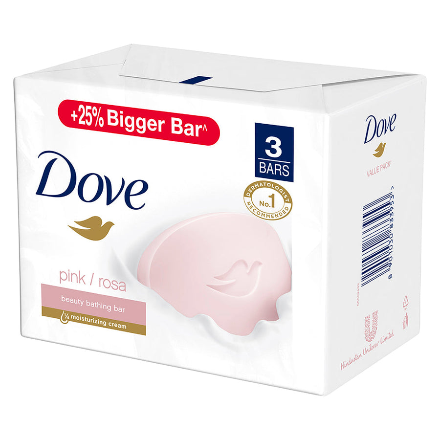 Dove Pink Rosa Beauty Bar, 3x125g