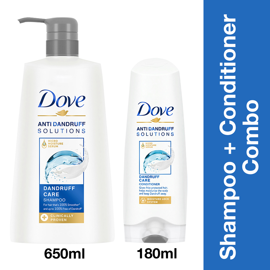 Dove Dandruff Care Shampoo 650ml & Conditioner 175ml (Combo Pack)