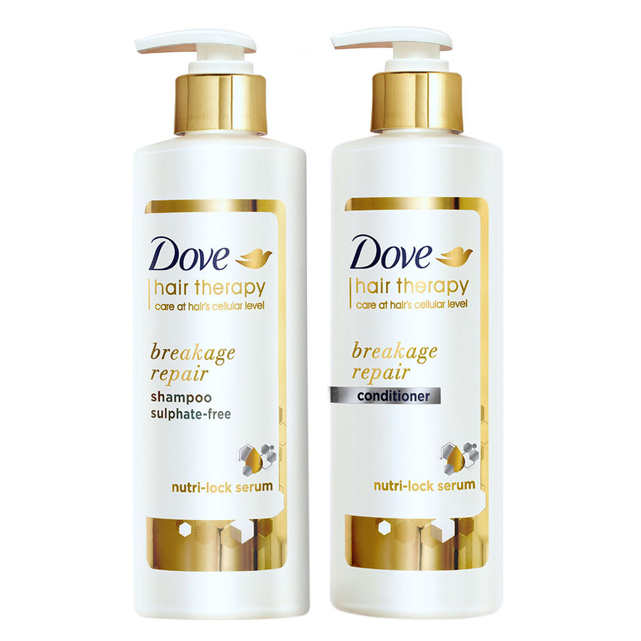 Dove Hair Therapy Breakage Repair Shampoo 380ml & Conditioner 380ml (Combo Pack)