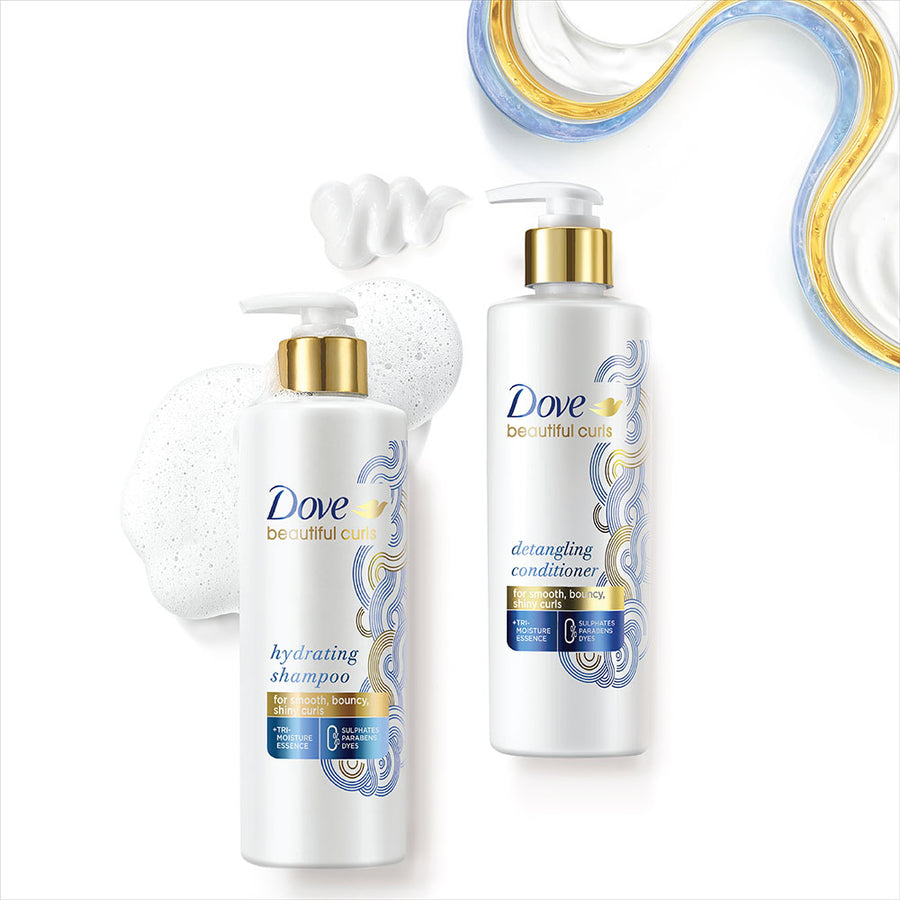 Dove Beautiful Curls Shampoo 380ml & Conditioner 380ml (Combo Pack)