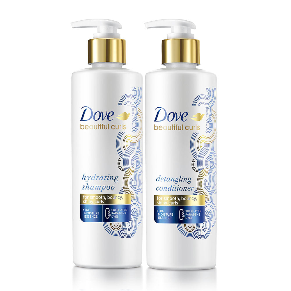 Dove Beautiful Curls Shampoo 380ml & Conditioner 380ml (Combo Pack)