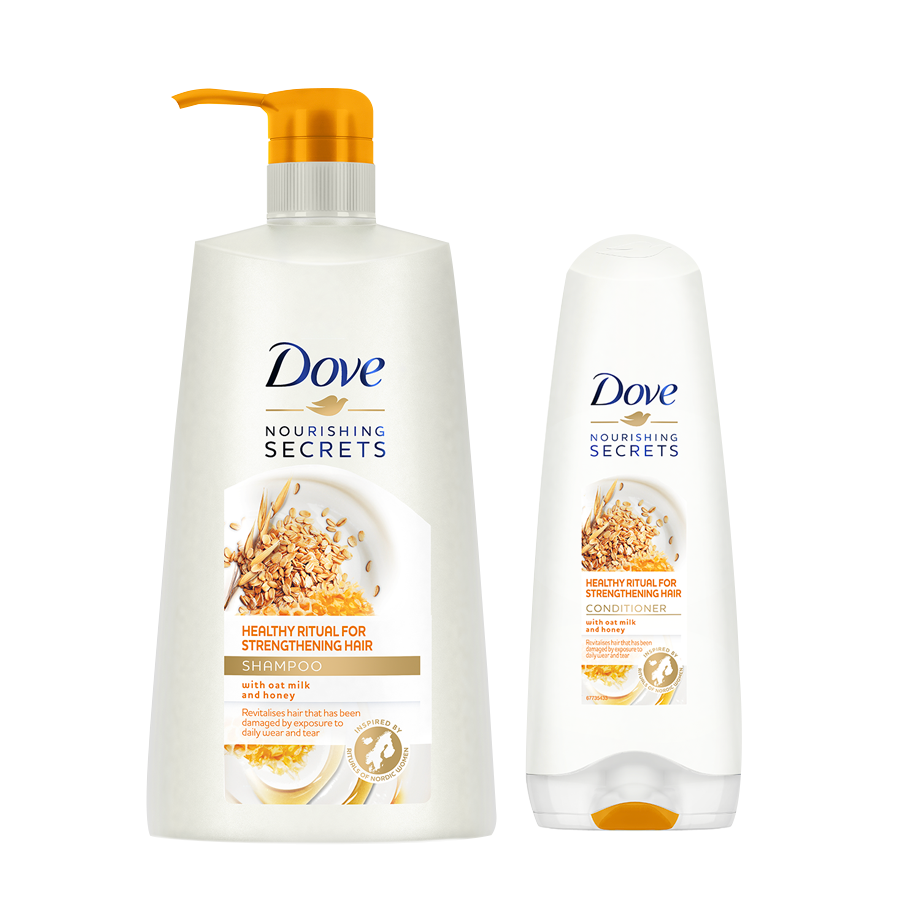 Dove Healthy Ritual for Strengthening Hair Shampoo 650ml & Conditioner 175ml (Combo Pack)