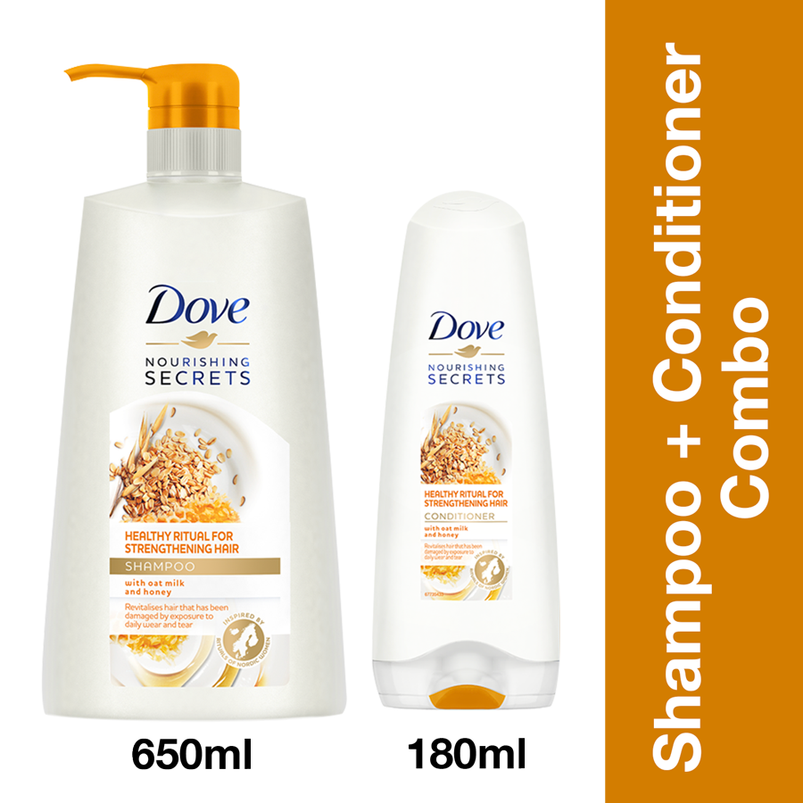 Dove Healthy Ritual for Strengthening Hair Shampoo 650ml & Conditioner 175ml (Combo Pack)
